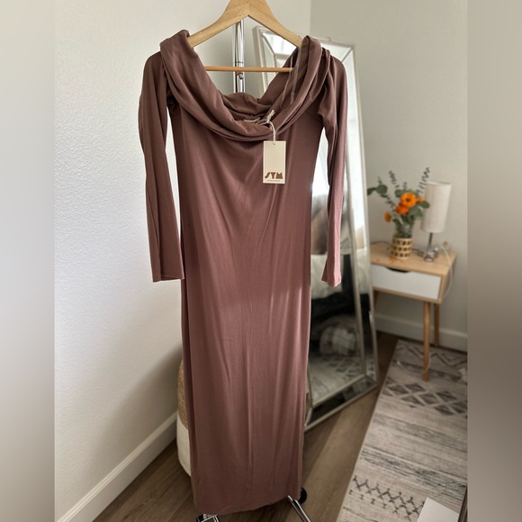 See You Monday Elegant Mauve Long Sleeve Dress NWT - Picture 1 of 3